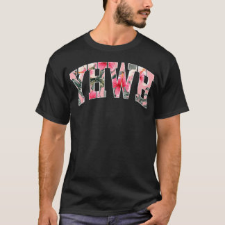 Yhwh Hibiscus Bloem Hawaïaans Jezus Christelijk T-shirt