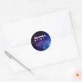 YHWH - Le nom de Dieu Sticker rond classique (Enveloppe)