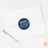 YHWH - Le nom de Dieu Sticker rond classique (Enveloppe)