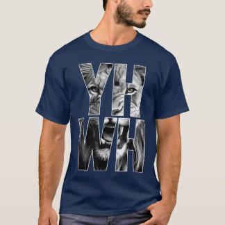 YHWH Lion of Judah Yahweh in Hebrew Jesus Christia T-shirt