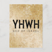 YHWH (Yahweh, Jehovah) God Israel Tetragrammaton Briefkaart (Voorkant)