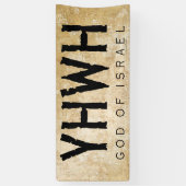 YHWH (Yahweh, Jehovah) God van Israël Spandoek (Verticaal)