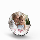 Yiayia | Grandma Script Overlay Fotoblokken (Rechts)
