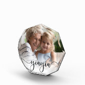 Yiayia | Grandma Script Overlay Fotoblokken (Rechts)