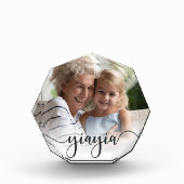 Yiayia | Grandma Script Overlay Fotoblokken (Voorkant)