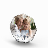 Yiayia | Grandma Script Overlay Fotoblokken (Rechts)