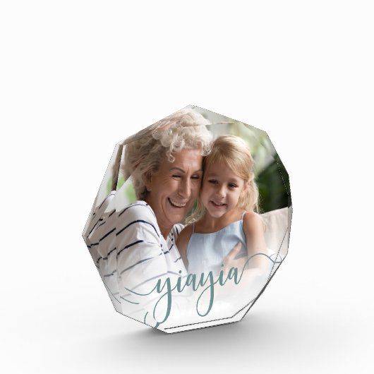 Yiayia | Grandma Script Overlay Fotoblokken (Links)
