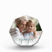 Yiayia | Grandma Script Overlay Fotoblokken (Voorkant)
