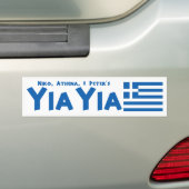 YIAYIA Grieks Vlag Bumpersticker (gepersonaliseerd (Op auto)