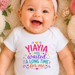 Yiayia Heeft Gewacht Kleurrijke Baby Bodysuit