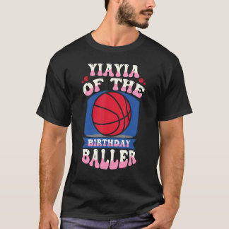 Yiayia van het Birthday Baller Basketball Theme Bd T-shirt