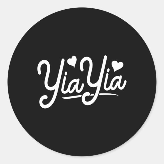 Yiayia Van Kleinkinderen Moederdag Yiayia Ronde Sticker (Voorkant)