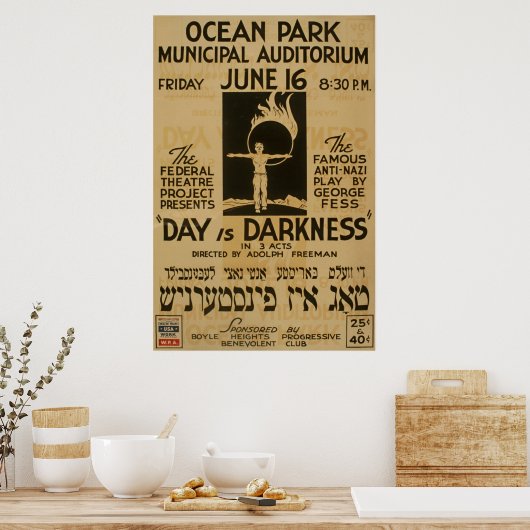 Yiddish Anti-Play  1939 WPA-Poster Poster (Keuken)