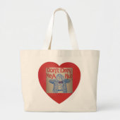 Yiddish gezegde- Drey me geen Kup Sachel Grote Tote Bag (Voorkant)