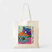 Yiddish Reflection of Hearts Tallit Bag Tote Bag (Voorkant)