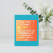 Yiddish Weather Forecast Briefkaart (Staand voorkant)