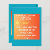Yiddish Weather Forecast Briefkaart (Voorkant / Achterkant)