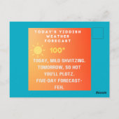 Yiddish Weather Forecast Briefkaart (Achterkant)