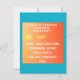 Yiddish Weather Forecast  Briefkaart