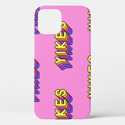 Yikes Words: Roze behang. Case-Mate iPhone Case (Achterkant)