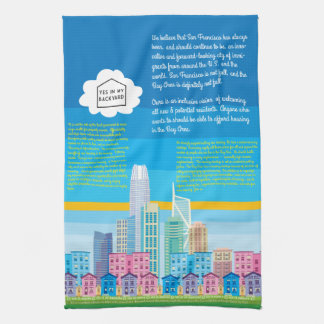 YIMBY Kitchen Towel - San Francisco Skyline Theedoek