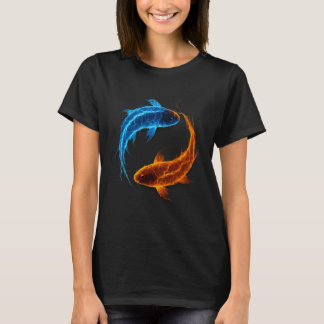 Yin and Yang - Balance - Spiritual - Japanese Koi T-shirt