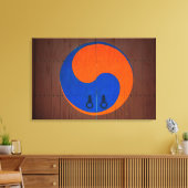 Yin and Yang Symbool, South Korea Canvas Afdruk (Insitu (Woonkamer))