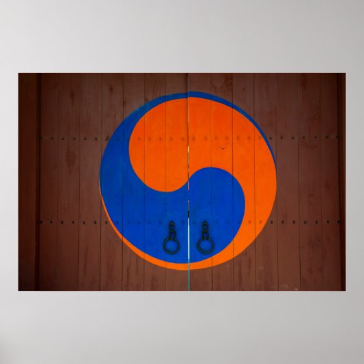 Yin and Yang Symbool, South Korea Poster (Voorkant)