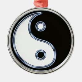 Yin en Yang 2 Metalen Ornament