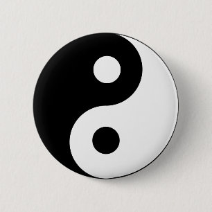 Yin en Yang Balance Ronde Button 5,7 Cm