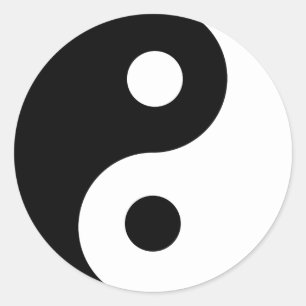 Yin en Yang Balance Ronde Sticker