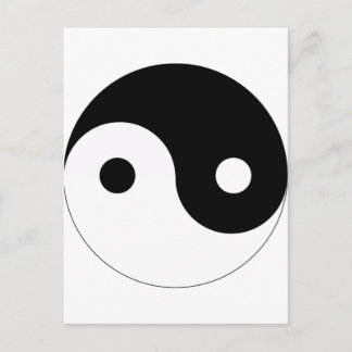 yin en yang balanceren symbool religie taoïsme briefkaart