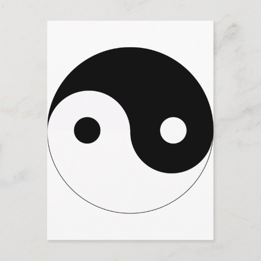 yin en yang balanceren symbool religie taoïsme briefkaart (Voorkant)