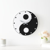 Yin en Yang Black en White Grote Klok (Huis)