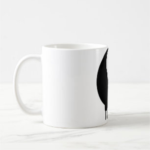 Yin en Yang Black White Paint Melting drups Brush Koffiemok