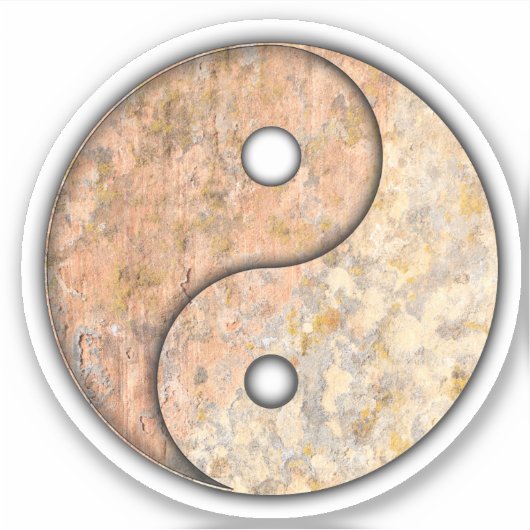 Yin en Yang Custom-Cut Vinyl Sticker (Voorkant)