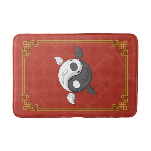 Yin en Yang de Koi Badmat (Voorkant)