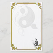 Yin en Yang de Koi Stationery Briefpapier (Voorkant)