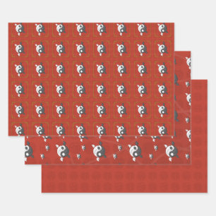 Yin en Yang de Koi Wrapping Papier Set Inpakpapier Vel