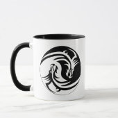 Yin en Yang Dragon Head Mok (Links)