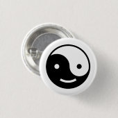 Yin en yang emoji ronde button 3,2 cm (Voorkant /achterkant)
