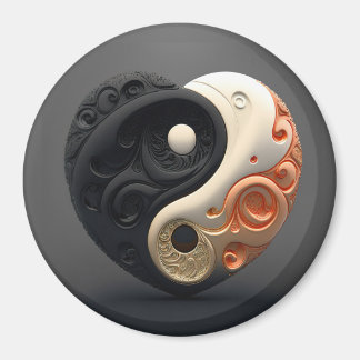 Yin en yang hart Magnet Magneet