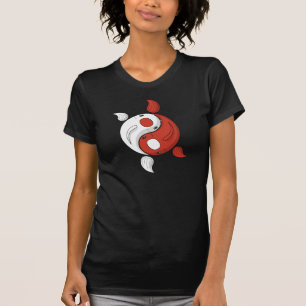 Yin en Yang het donkere Shirt van Koi Women