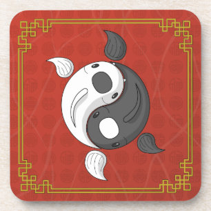 Yin en Yang het Koi-plein Onderzetter