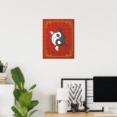 Yin en Yang het Koi Poster (Thuiskantoor)