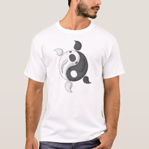 Yin en Yang het lichte Shirt van de Koi-Mannen