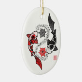 Yin en Yang Koi Fish Keramisch Ornament (Rechts)