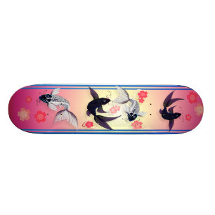 Yin en Yang Koi Skateboard