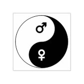 Yin en Yang Male en Vrouw Rubberstempel (Afrduk)