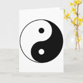 Yin en Yang Motivatie filosofisch symbool Kaart (Gele Bloem)